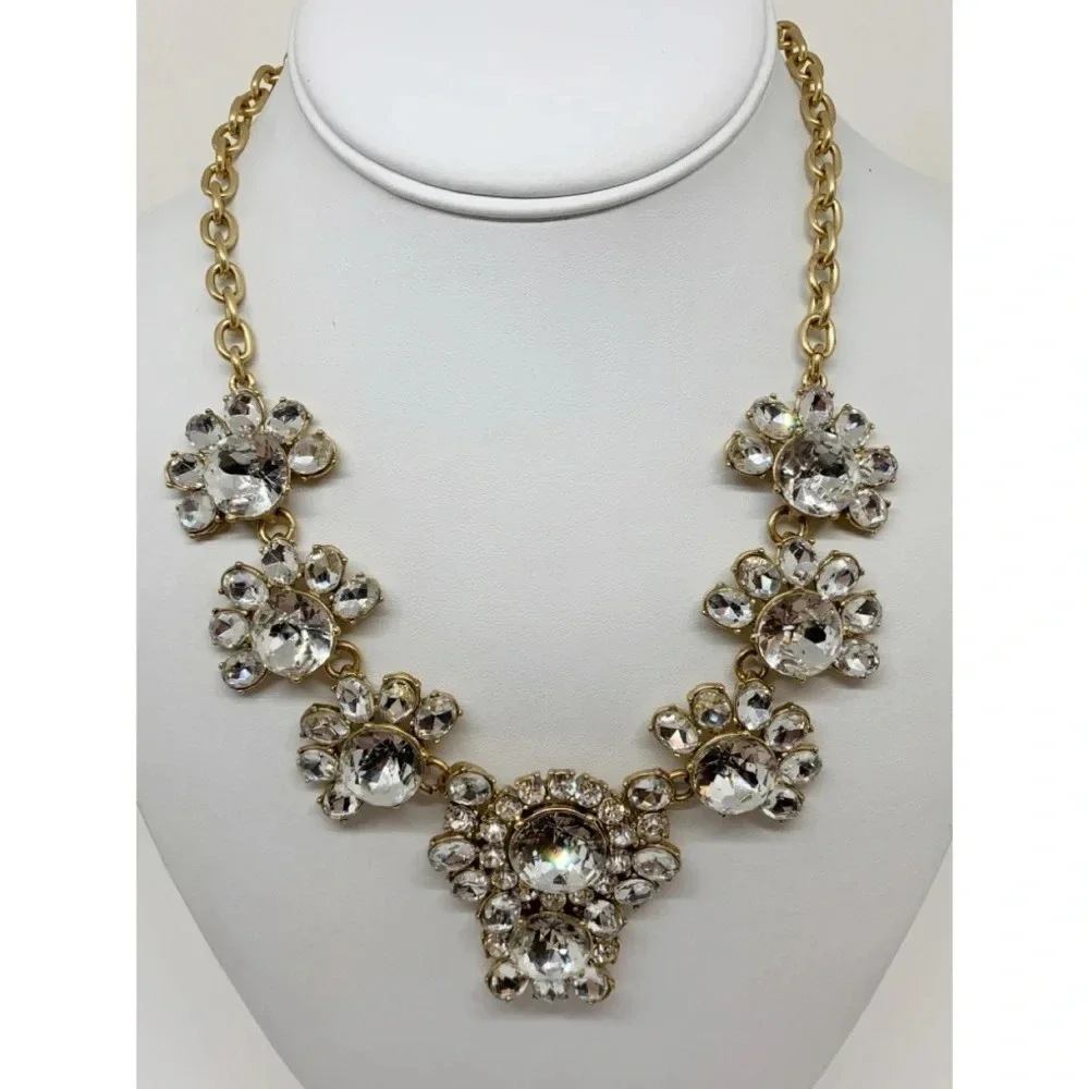 J. Crew Crystal Cluster Necklace